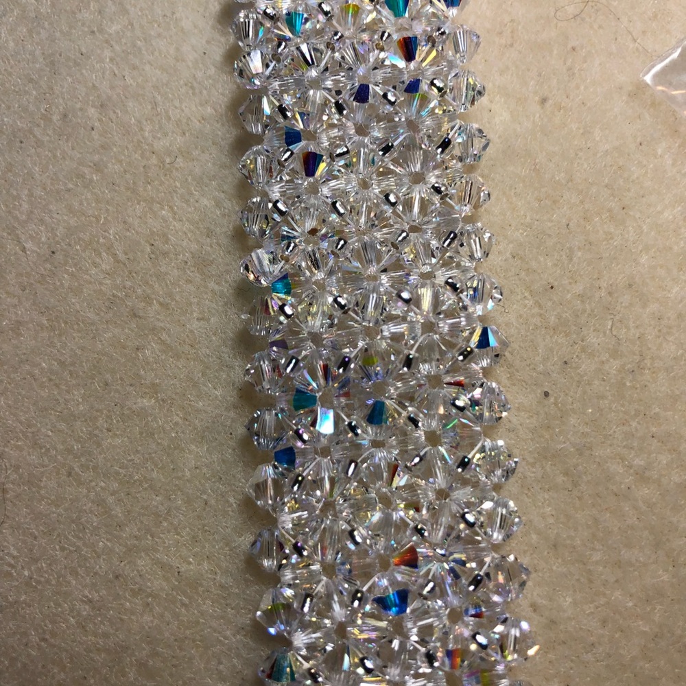 Handmade Swarovski Crystal W/Gold Wowen Toho Beads - Picture 5 of 8